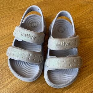 Native Chase Toddler Sandals - Purple Sparkle / C6